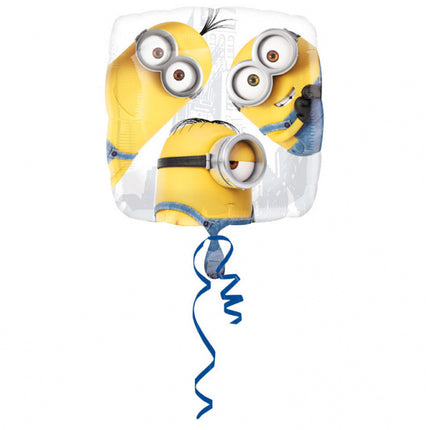 Palloncino ad elio Minions Quadrato 43cm Vuoto