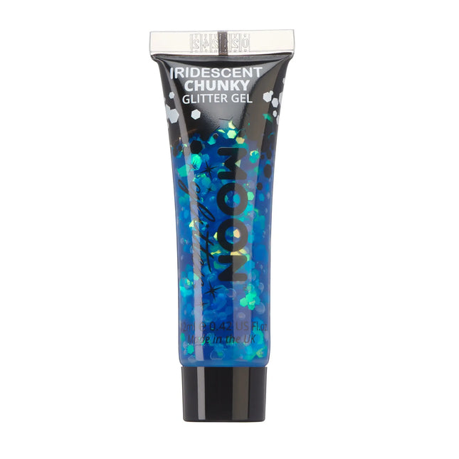 Moon Glitter Iridescent Chunky Glitter Gel Blu 12ml