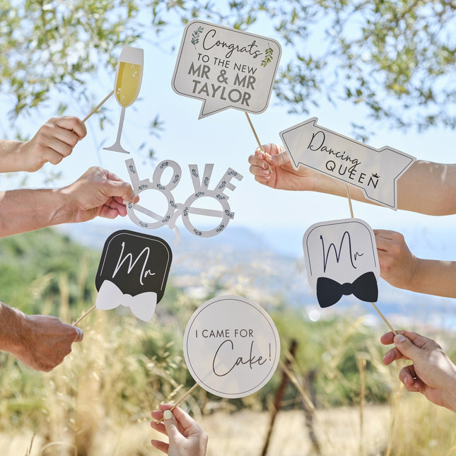 Oggetti di scena per Photobooth di matrimonio 13 pezzi