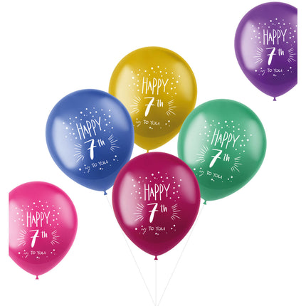 Palloncini 7 anni Happy 7th 33cm 6pz