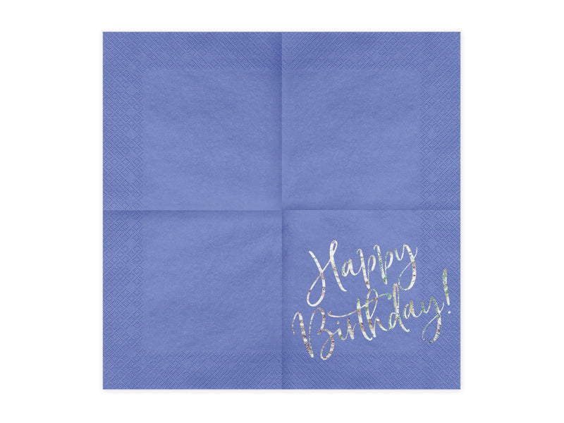 Tovaglioli Buon Compleanno Blu 33cm 20pz