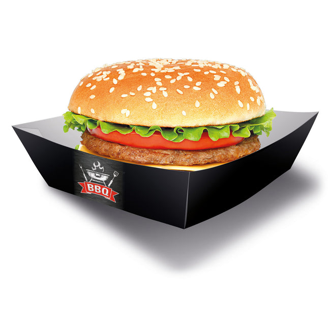 Scatola per hamburger BBQ 13cm 4pz