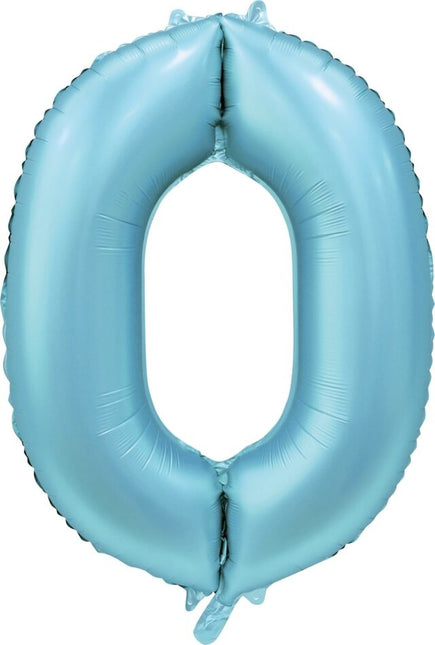 Palloncino figura azzurro 0 anno lucido 86cm