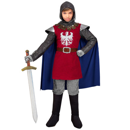 Costume da cavaliere d'argento per ragazzo