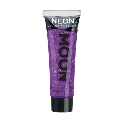 Moon Glow Neon UV Fine Glitter Gel Viola 12ml