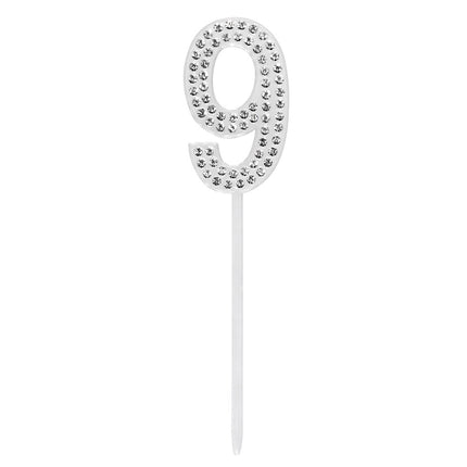 Cake topper 9 anni Diamante 10,5 cm