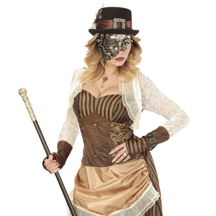 Maschera Steampunk Argento