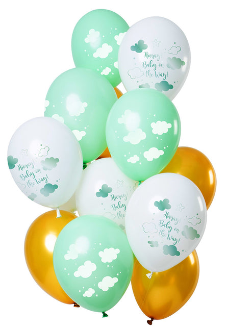 Palloncini per la rivelazione del sesso Hooray Baby 30 cm 12 pezzi