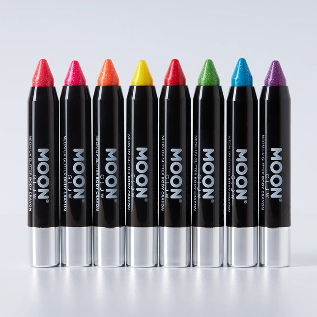 Moon Glow Neon UV Glitter Body Crayons Blu 3.2g