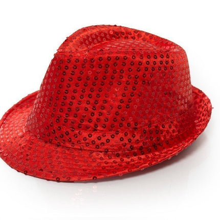 Cappello glitterato rosso