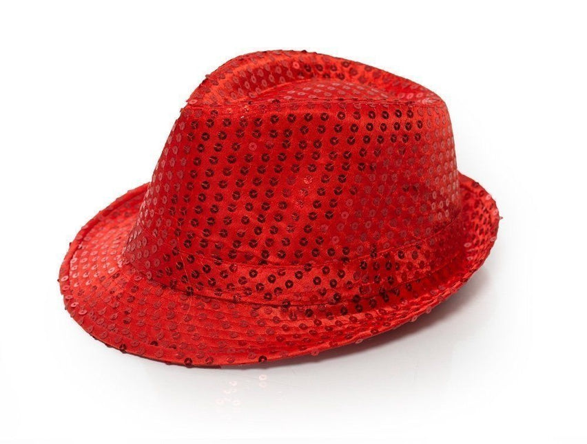 Cappello glitterato rosso