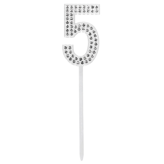 5 anni Cake topper Diamante 10,5 cm