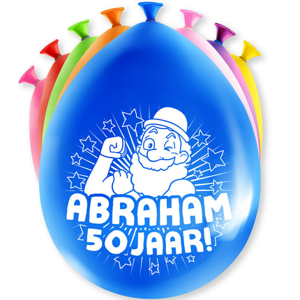 Palloncini Abraham 50 Anni 30cm 8pz