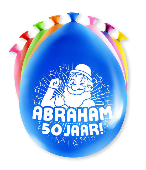 Palloncini Abraham 50 Anni 30cm 8pz