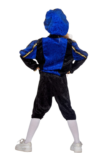 Pietenpak Kind Blauw/Zwart Luxe