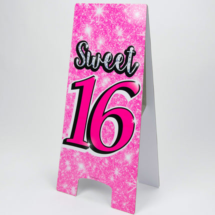 Cartello di avvertimento Sweet 16 Pink 62,5 cm