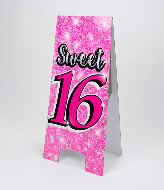 Cartello di avvertimento Sweet 16 Pink 62,5 cm