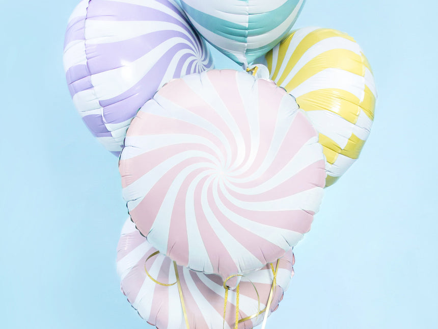 Palloncino ad elio rosa chiaro a spirale 45 cm vuoto