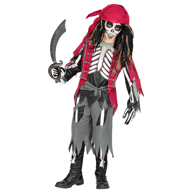 Costume di Halloween da ragazzo pirata 5 pezzi