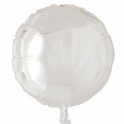 Palloncino ad elio rotondo bianco da 46 cm vuoto