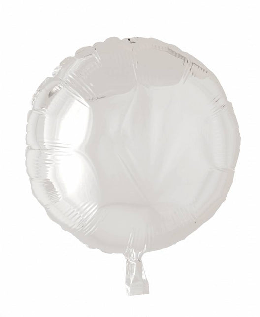 Palloncino ad elio rotondo bianco da 46 cm vuoto