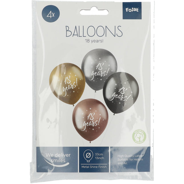 Palloncini 18 anni 33cm 4pz