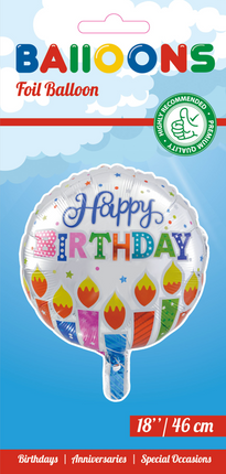 Palloncino ad elio Happy Birthday Candles Party 45cm vuoto