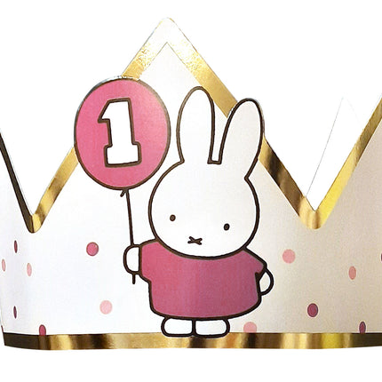 Corona Miffy 1 Anno Rosa 9,5cm