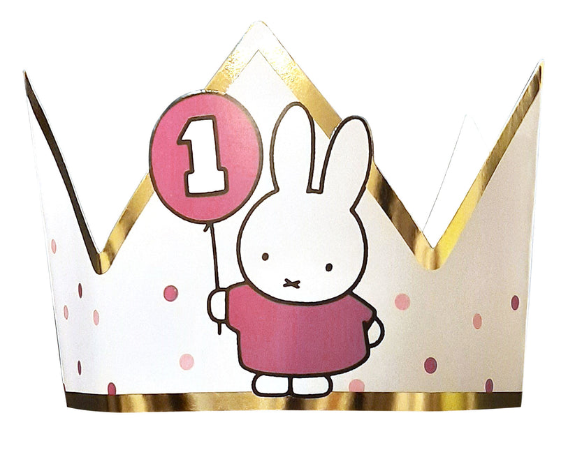 Corona Miffy 1 Anno Rosa 9,5cm