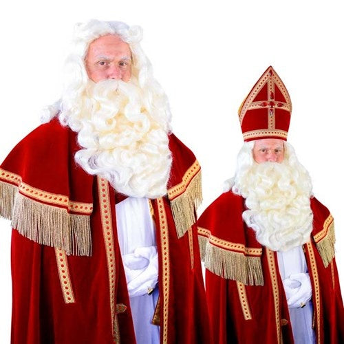 Barba di Sinterklaas con baffi sciolti Madrid Kanekalon