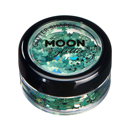 Moon Glitter Holographic Glitter Shapes Verde 3g