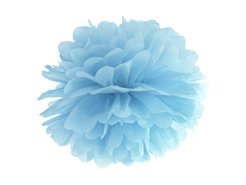 Pompon azzurro 35 cm