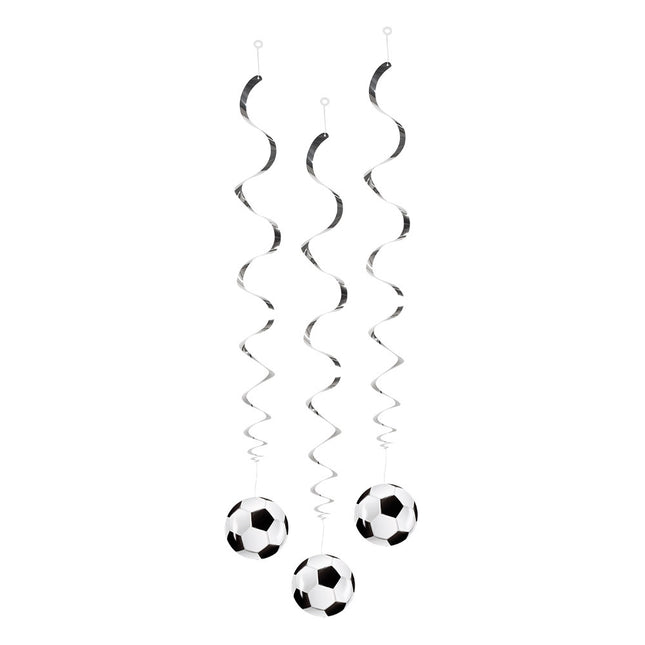 Decorazione calcio da appendere 85 cm 3 pezzi