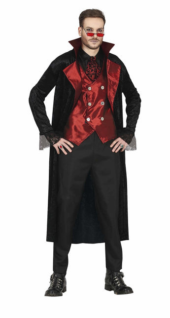 Costume da Vampiro Halloween Uomo Rosso