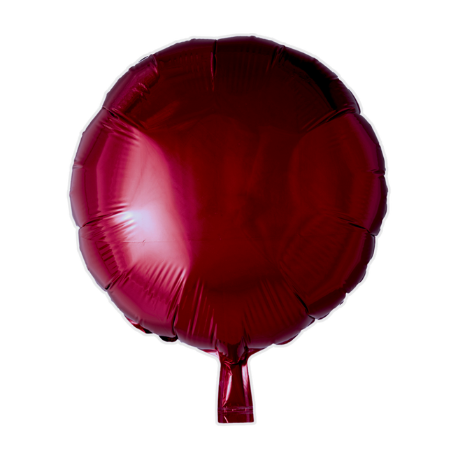 Palloncino a elio rotondo rosso bordeaux 46 cm vuoto