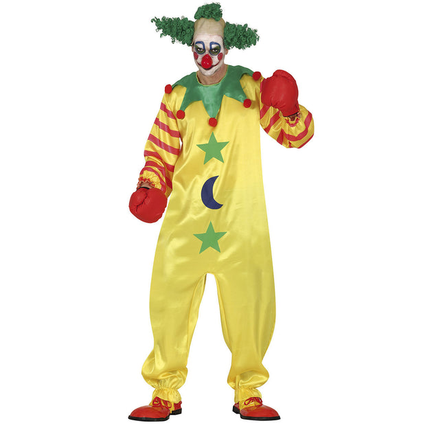 Costume Clown Halloween Uomo Giallo L