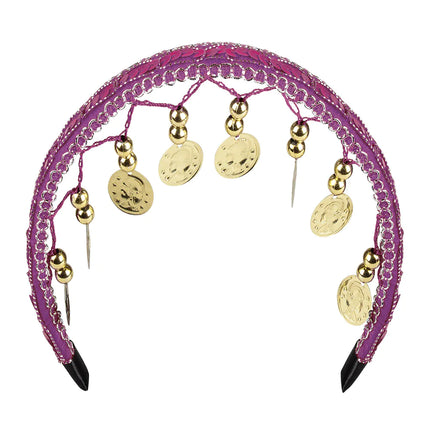 Set di accessori Purple Belly Dancer 4 pezzi