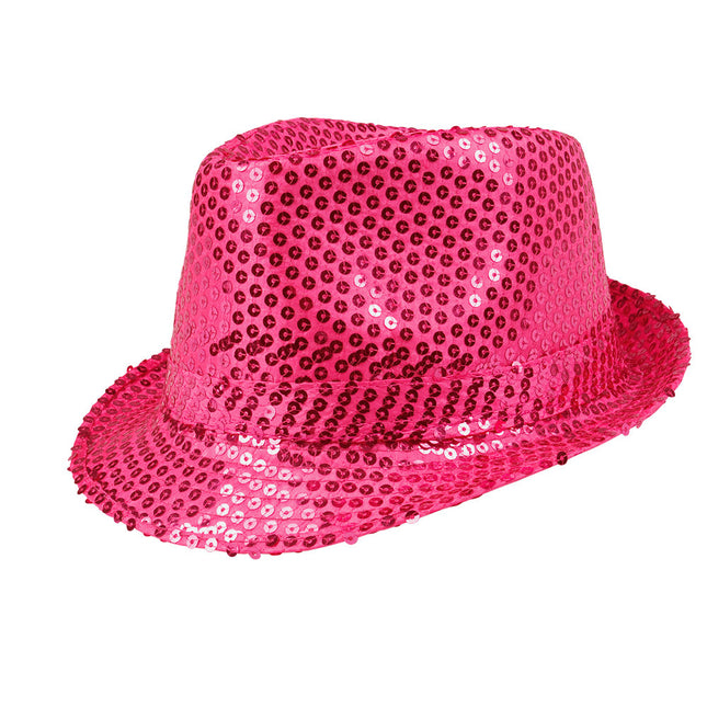 Cappello rosa glitterato