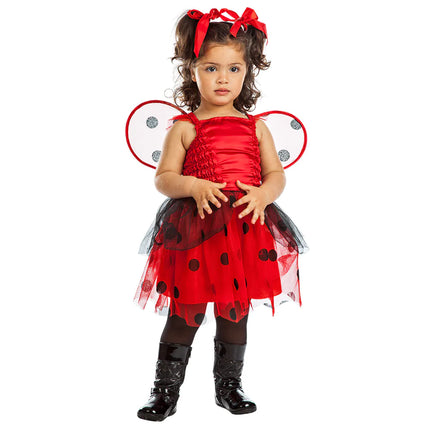 Costume da coccinella bambina 3-4 anni