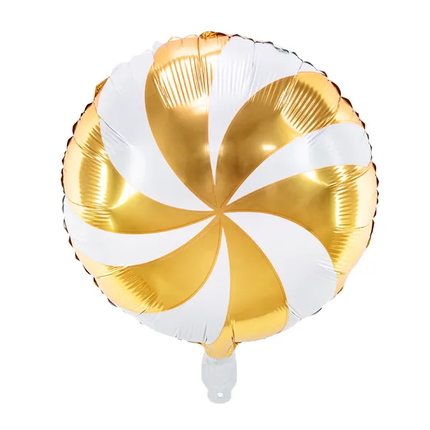 Palloncino ad elio Candy Oro Bianco Vuoto 35cm