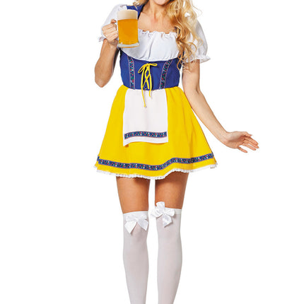 Abito Dirndl Oktoberfest Giallo Blu