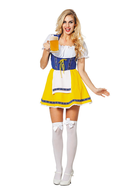 Abito Dirndl Oktoberfest Giallo Blu