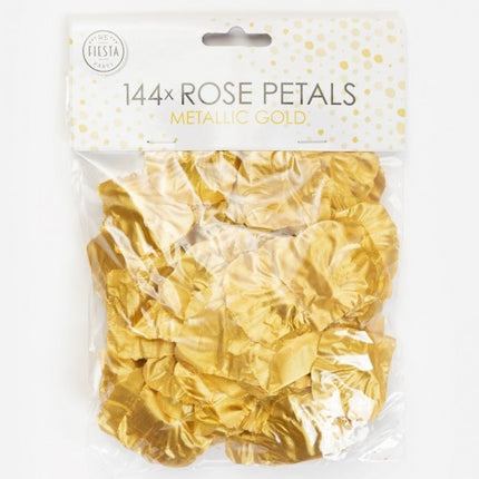 Petali di rosa dorati metallizzati 144 pezzi