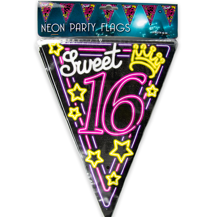 Ghirlande 16 anni Sweet 16 Neon 10m