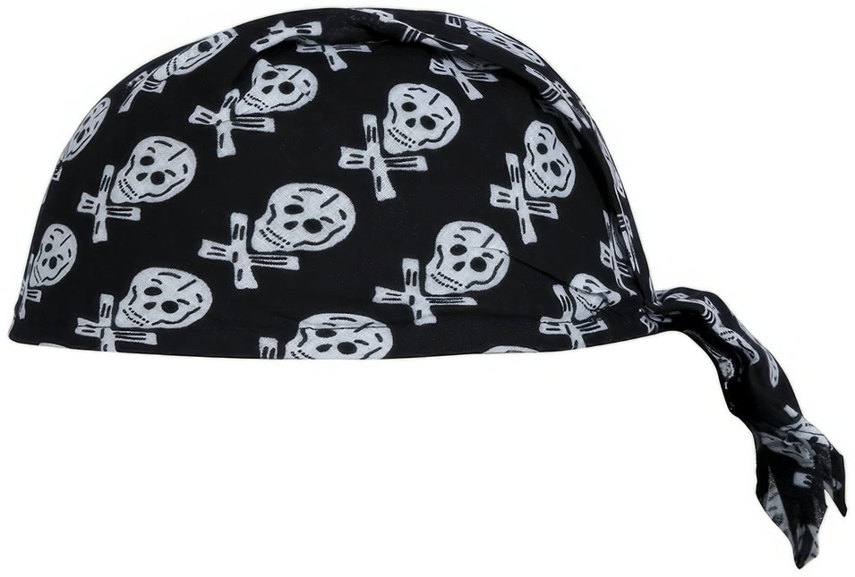 Bandana pirata in bianco e nero