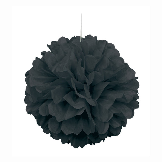 Pompon nero 40 cm