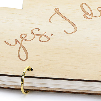 Libro degli ospiti Cuore Yes I Do Wood