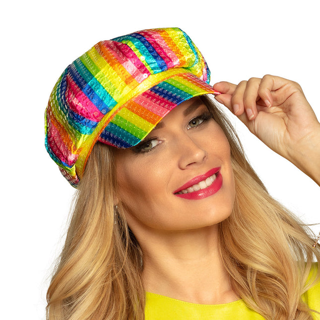 Cappello Arcobaleno Glitterato