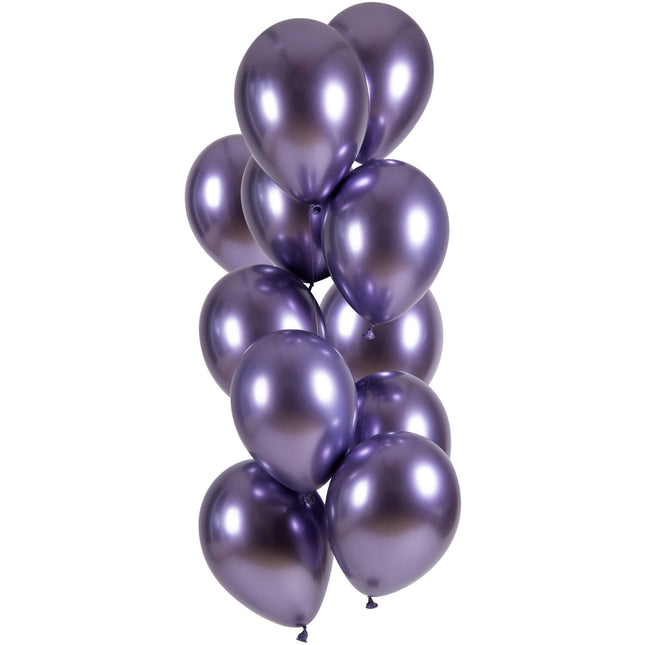 Palloncini viola cromo 33cm 12pz