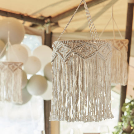 Decorazione da appendere beige Macrame 40 cm